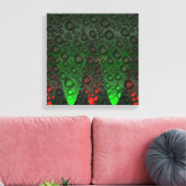 Grüne/rote Blasen Leinwanddruck (Insitu (Wohnzimmer))