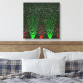 Grüne/rote Blasen Leinwanddruck (Insitu (Schlafzimmer))