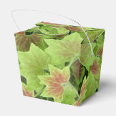 Grüne rote Blätter "Abnehmen"-Box Geschenkschachtel (Rückseite)