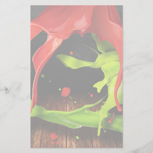 Grüne rote Farbe Briefpapier (Vorderseite)