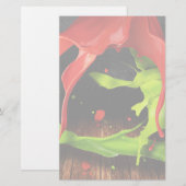 Grüne rote Farbe Briefpapier (Vorne/Hinten)
