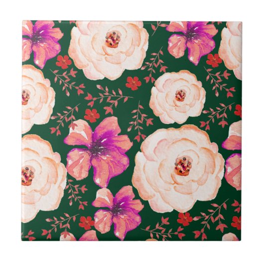 Grüne Rote Farbe Fliese (Vorderseite)