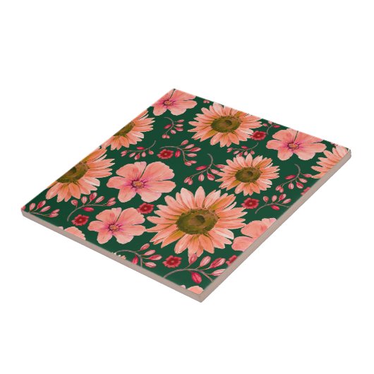 Grüne Rote Farbe Fliese (Seite)