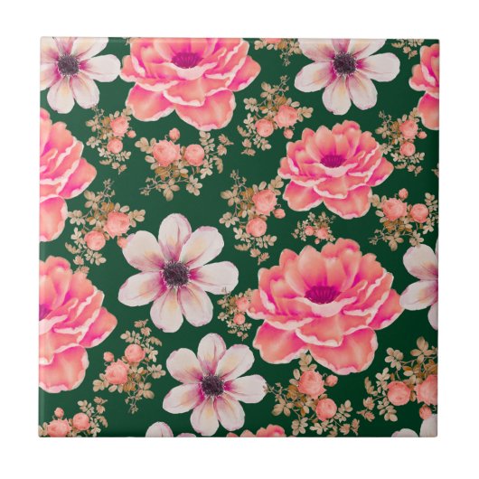 Grüne Rote Farbe Fliese (Vorderseite)