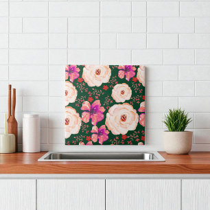 Grüne Rote Farbe Fliese