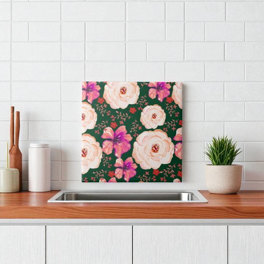 Grüne Rote Farbe Fliese