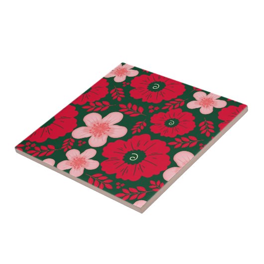 Grüne Rote Farbe Fliese (Seite)