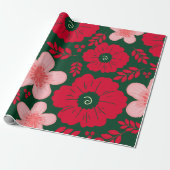 Grüne Rote Farbe Geschenkpapier (Ungerollt)