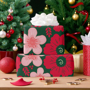 Grüne Rote Farbe Geschenkpapier