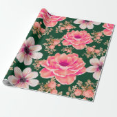 Grüne Rote Farbe Geschenkpapier (Ungerollt)