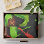 Grüne rote Farbe Seidenpapier (Geschenk)