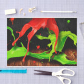 Grüne rote Farbe Seidenpapier (Handwerk)