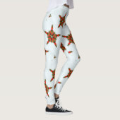 Grüne rote Feiertage Weiß Leggings (Rechts)