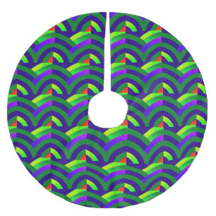 grüne/rote Feiertagsgeistsparren Polyester Weihnachtsbaumdecke