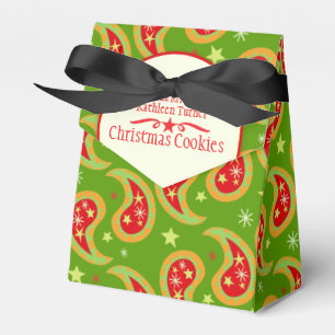 Grüne rote geschenkschachtel