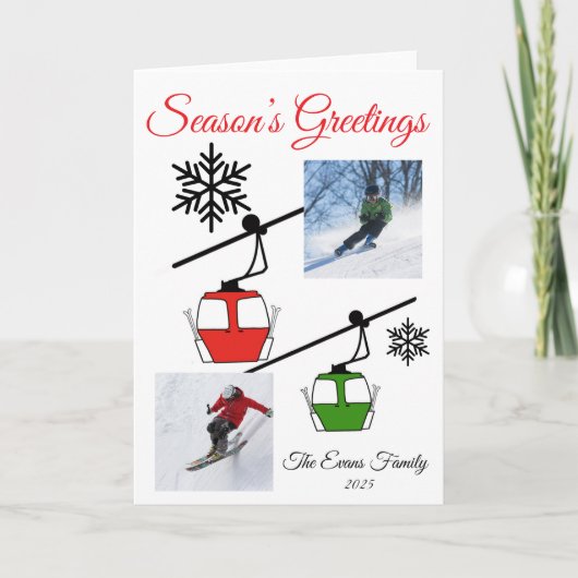 Grüne & rote Gondeln Karte (Vorderseite)