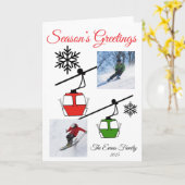 Grüne & rote Gondeln Karte (Gelbe Blume)