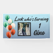 Grüne, rote Italballons sehen aus, wer sich dreht Banner (Horizontal)