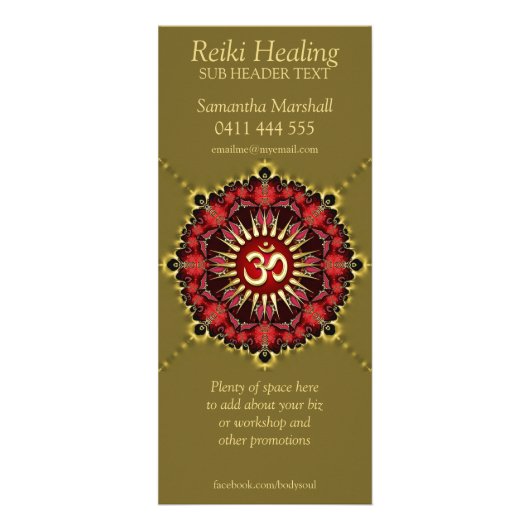 Grüne rote NewAge Werbekarte (Hinten)