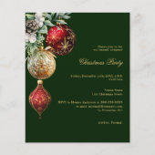 Grüne rote QR Weihnachtsfeiertage Party Einladung (Vorderseite)