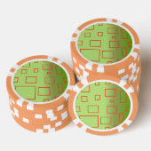 Grüne rote Rechtecke Abstrakt Pokerchips (Stapel)