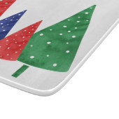 Grüne, rote und blaue Wasserfarben Schneidebrett (Ecke)