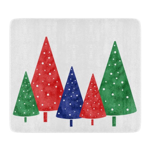 Grüne, rote und blaue Wasserfarben Schneidebrett (Vorderseite)