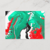 Grüne, rote und schwarze Marmorplatte Visitenkarte (Rückseite)