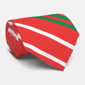 Grüne, rote und weiße Krawatte (Gerollt)