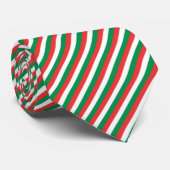 Grüne, rote und weiße Krawatte (Gerollt)