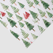 Grüne rote Weihnachtsbäume Seidenpapier (Ausschnitt)