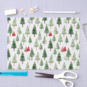 Grüne rote Weihnachtsbäume Seidenpapier (Handwerk)