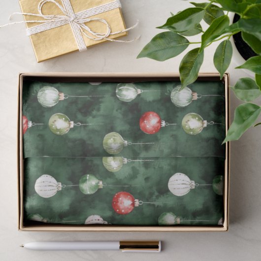 Grüne Rote Weihnachtsdekoration Seidenpapier (Geschenk)