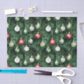 Grüne Rote Weihnachtsdekoration Seidenpapier (Handwerk)