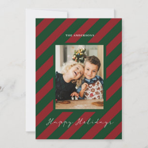 Grüne Rote Weihnachtskarten Foto Feiertagskarte