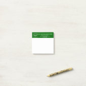 Grüne Rubrik "Weißer Platz" Post-it Klebezettel (Auf Schreibtisch)