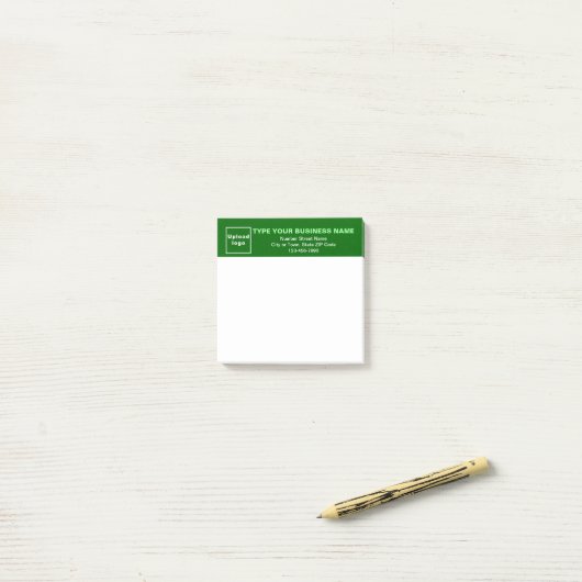 Grüne Rubrik "Weißer Platz" Post-it Klebezettel (Auf Schreibtisch)