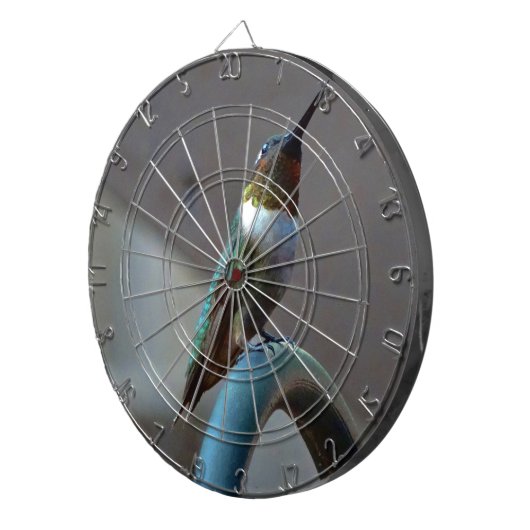 Grüne Ruby kleiner Hummingbird Dartscheibe (Vorderseite rechts)