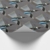 Grüne Ruby kleiner Hummingbird Geschenkpapier (Ecke)