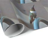 Grüne Ruby kleiner Hummingbird Geschenkpapier (Rolleneckpunkt)