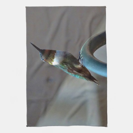 Grüne Ruby kleiner Hummingbird Küchentuch (Vertikal)
