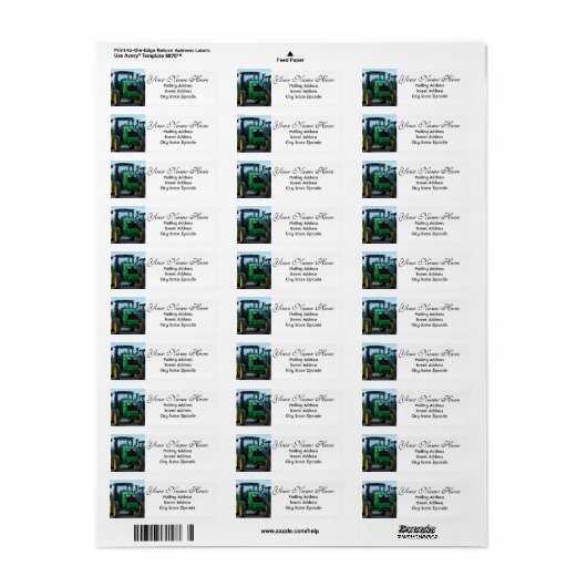 Grüne Rücksendeadresse (Vorne)