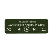 Grüne Rücksendeadresse für den Musikplayer Streami (Vorne)