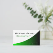 Grüne, runde, Berufliche Visitenkarte (Stehend Vorderseite)