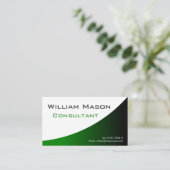 Grüne, runde, Berufliche Visitenkarte (Stehend Vorderseite)