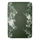 Grüne, runde Eukalyptus-Blätter Badematte (Vorderseite Vertikal)