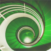 Grüne Rundtreppe Aufkleber (Vorderseite)