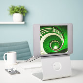 Grüne Rundtreppe Aufkleber (Laptop auf Schreibtisch)