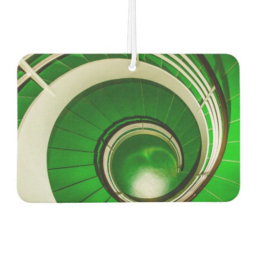 Grüne Rundtreppe Autolufterfrischer (Vorderseite)