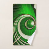 Grüne Rundtreppe Badhandtuch Set (Handtuch)